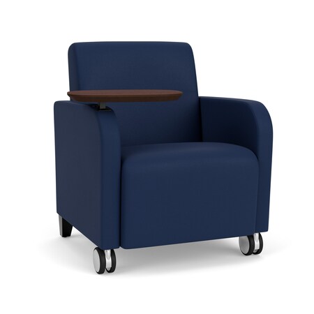Lesro Siena Lounge Reception Guest Chair W/ Swivel Tablet, 27 in W 29.5 in L 32.5 in H SN1101